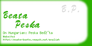 beata peska business card